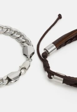 Pier One 5 Pack- Armband - Silver-Coloured 6 Pier One 5 Pack- Armband - Silver-Coloured -Pier One 07d84209eb8544989e229568b2c52132