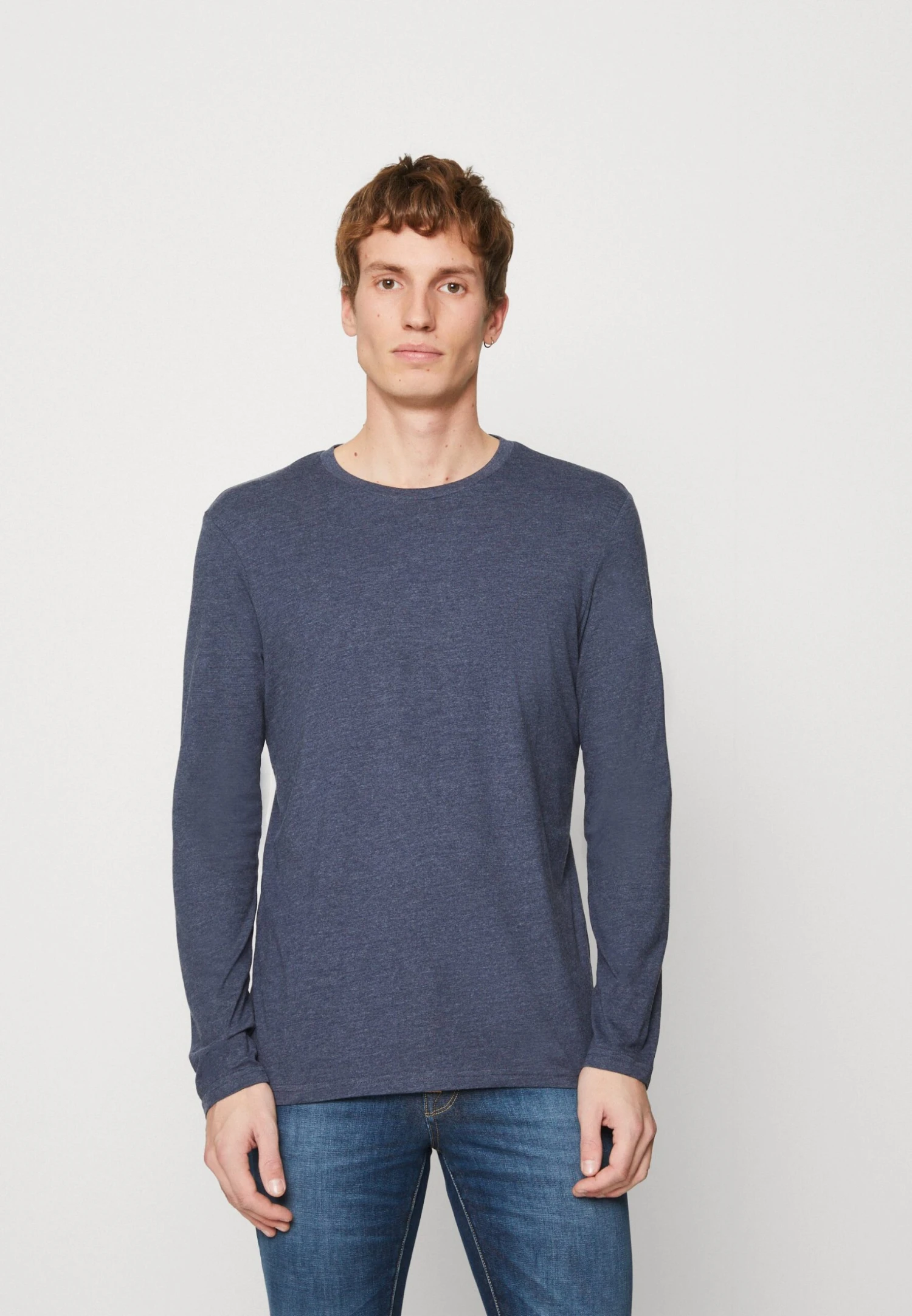 Pier One Longsleeve - Mottled Dark Blue/Light Brown/Off-White 7 Pier One Longsleeve - Mottled Dark Blue/Light Brown/Off-White - Afbeelding 5