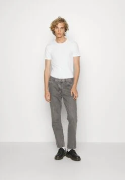 Pier One Mid Raise Straight Fit - Relaxed Fit Jeans - Grey Denim -Pier One 165db44cf276416482877fa5167a851e