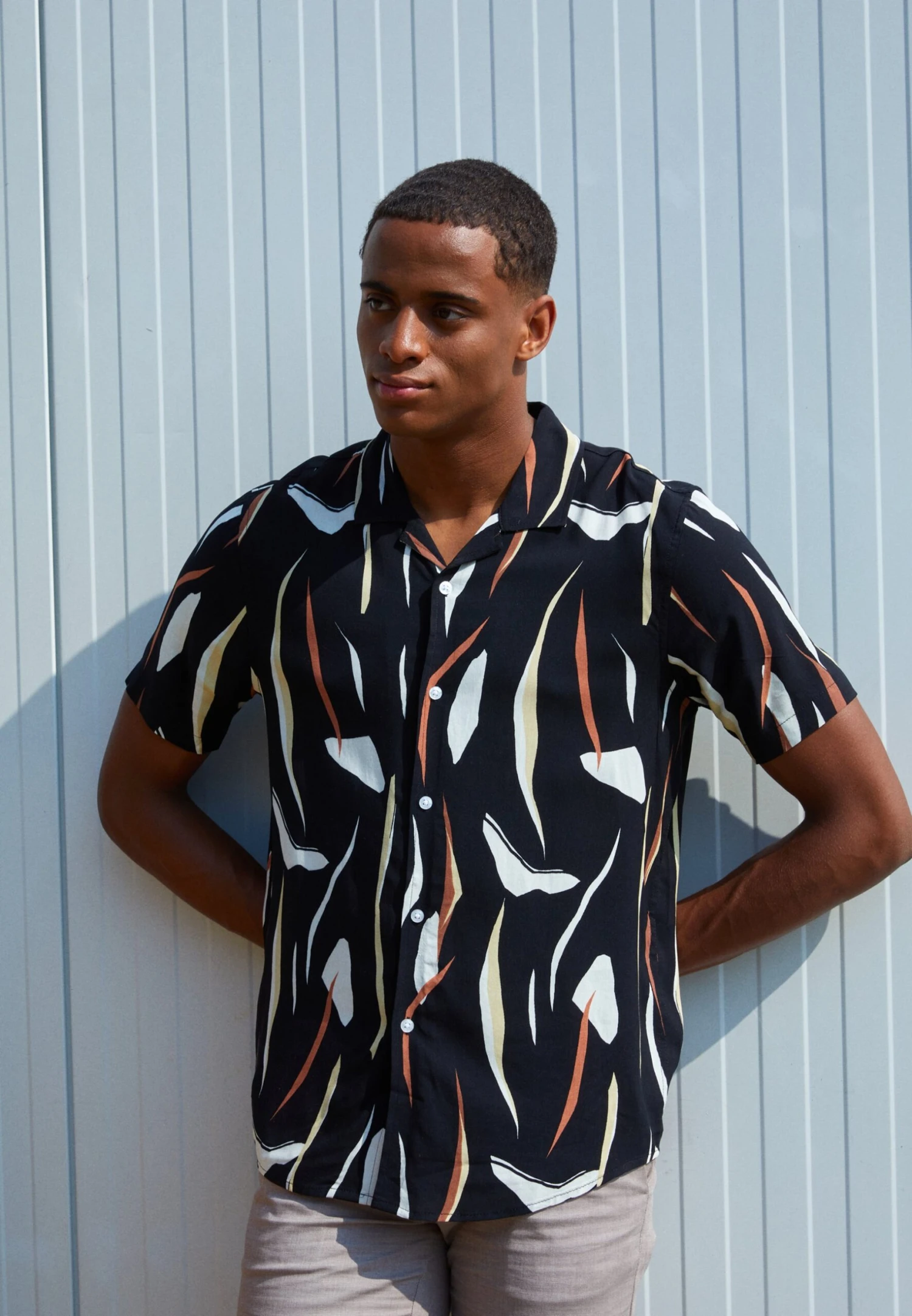 Pier One Contemporary Art Regular Resort- Overhemd - Black 5 Pier One Contemporary Art Regular Resort- Overhemd - Black - Afbeelding 3