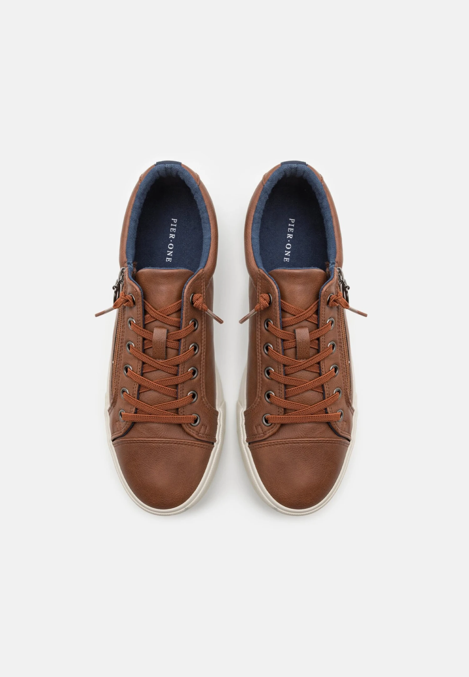 Pier One Unisex - Sneakers Laag - Cognac 6 Pier One Unisex - Sneakers Laag - Cognac - Afbeelding 4