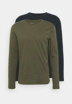 Pier One 2 Pack - Longsleeve - Olive/Dark Blue -Pier One 6a7de77a56f84556b3881a12d29e9a91