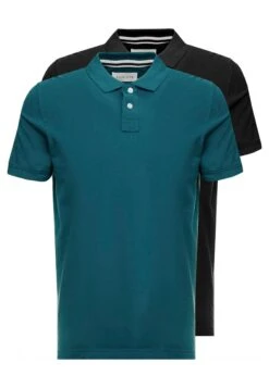 Pier One 2 Pack - Poloshirt - Petrol/Black -Pier One 6a81d40f00cf49c7b1224c1fa409f937