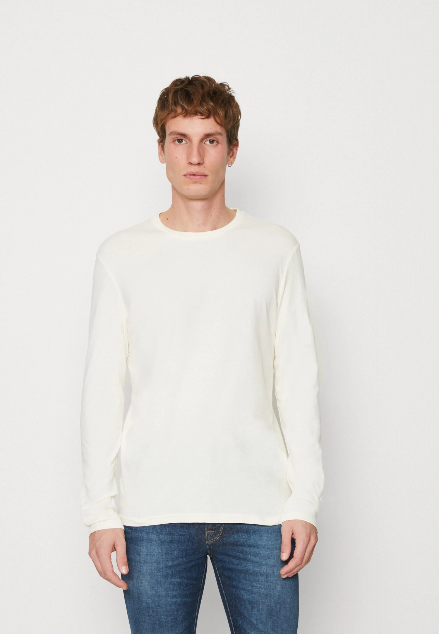 Pier One Longsleeve - Mottled Dark Blue/Light Brown/Off-White 4 Pier One Longsleeve - Mottled Dark Blue/Light Brown/Off-White - Afbeelding 2