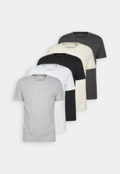 Pier One 5 Pack - T-Shirt Basic - White/Off-White/Light Grey/Beige/Black 18 Pier One 5 Pack - T-Shirt Basic - White/Off-White/Light Grey/Beige/Black -Pier One 7bf5e8f476e84e10a6f18ffb93b5ff4c