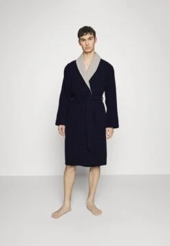 Pier One Shawl Towel Bathrobe - Badjas -Dark Blue -Pier One 7c83eaf5bba84c4aad1bbccb5c7fc5da