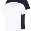 Pier One 2 Pack - T-Shirt Basic - White/Dark Blue 1 Pier One 2 Pack - T-Shirt Basic - White/Dark Blue -Pier One c317d65fe9bd4dd2b5dfb2c9aa92192f