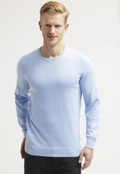 Pier One Basic Crewneck - Trui - Light Blue