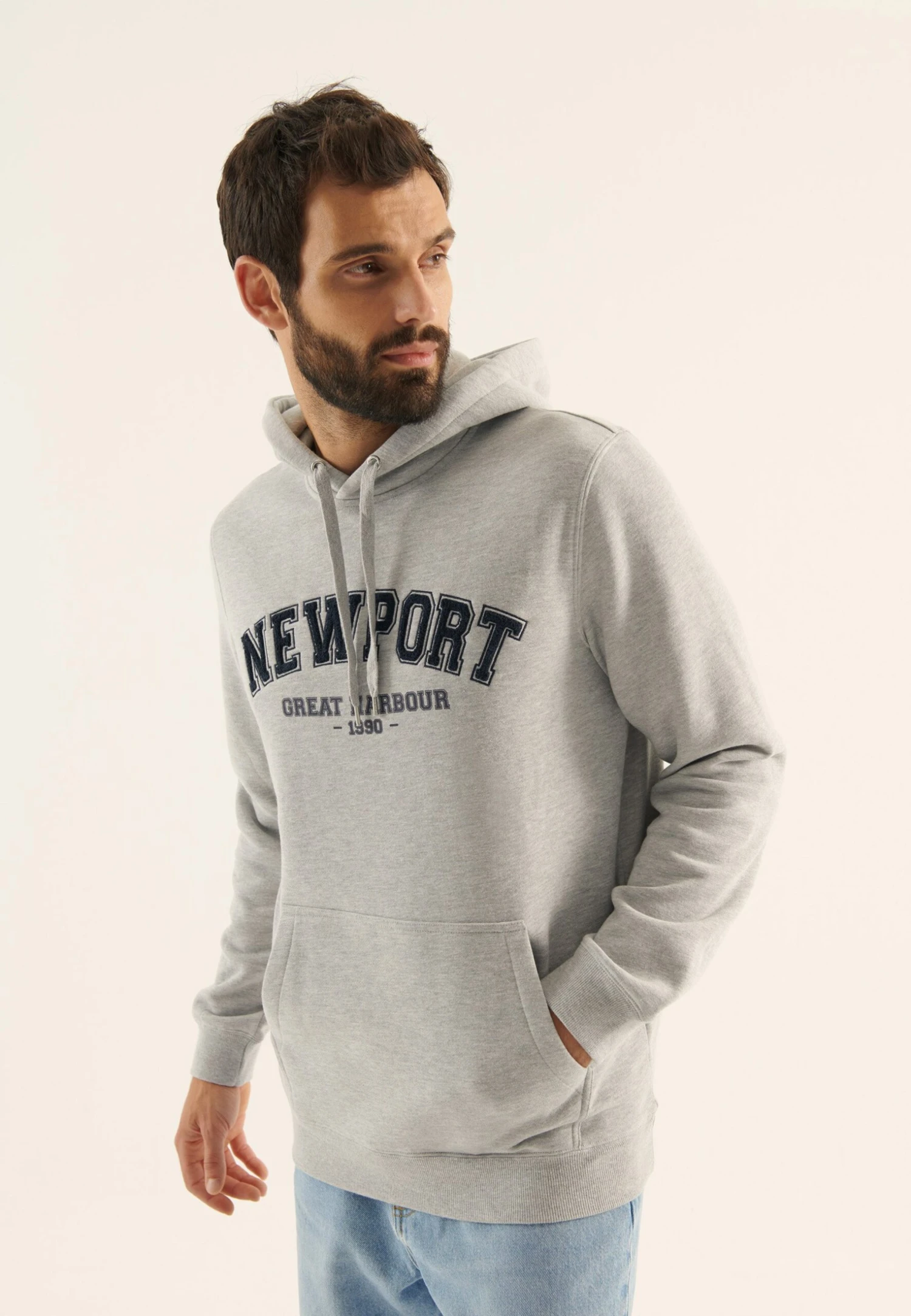 Pier One Sweater - Mottled Light Grey 3 Pier One Sweater - Mottled Light Grey